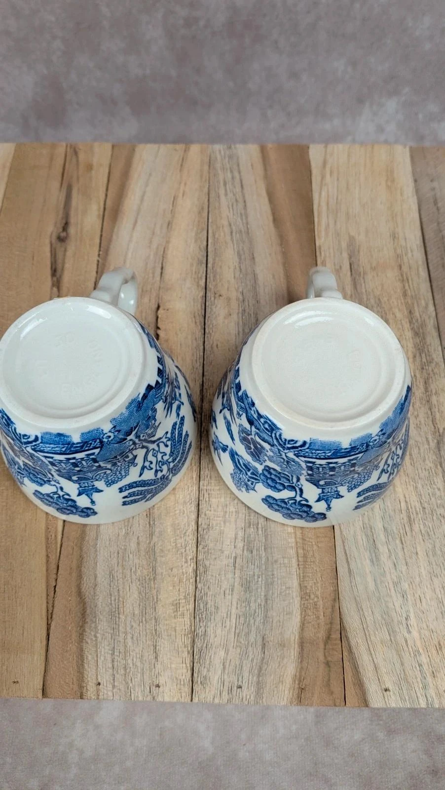 Lot de 2 tasses anglaises décor bleu style Willow – photo 7